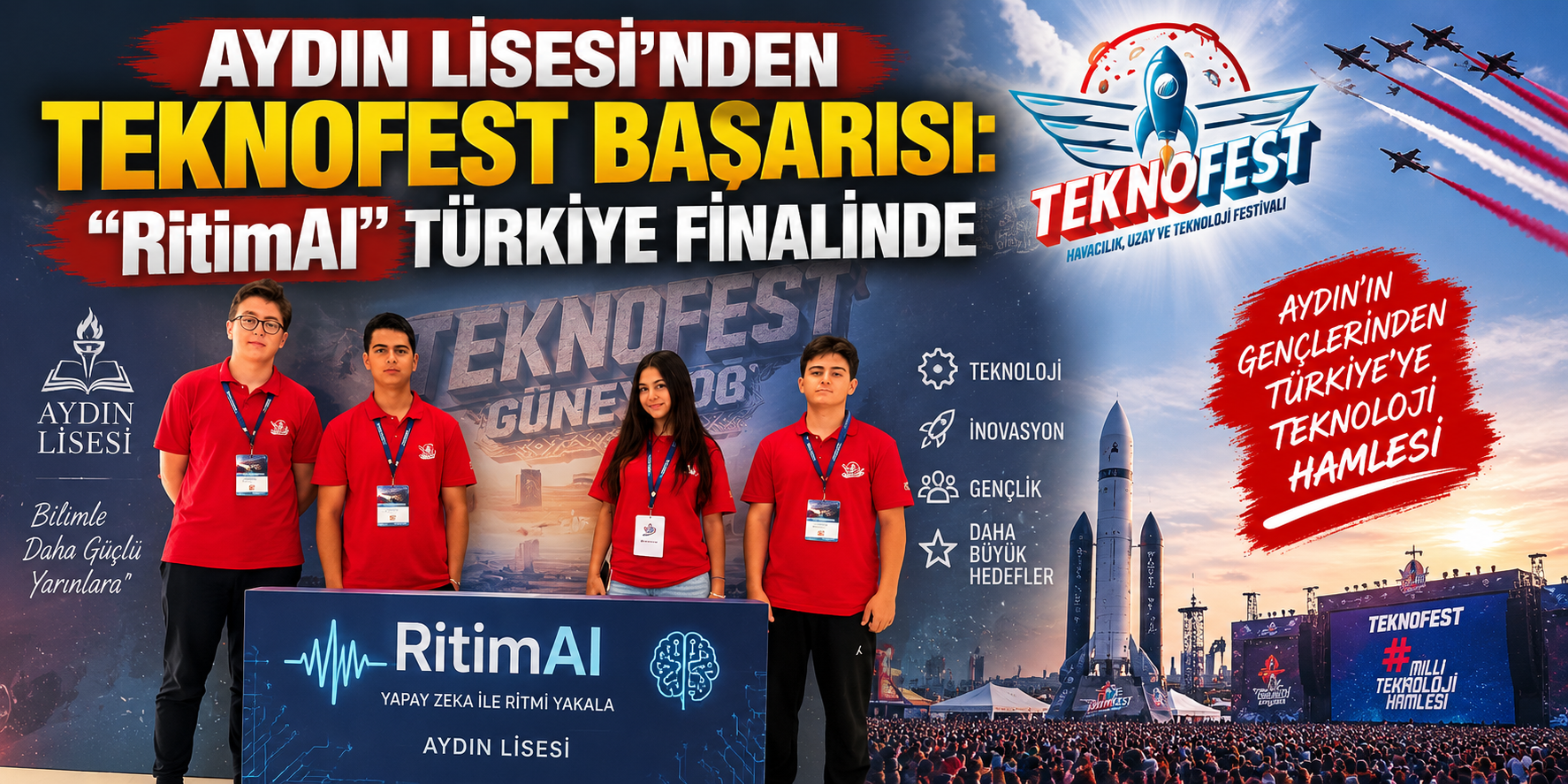 Aydın Lisesi’nden TEKNOFEST başarısı: “RitimAI” Türkiye finalinde