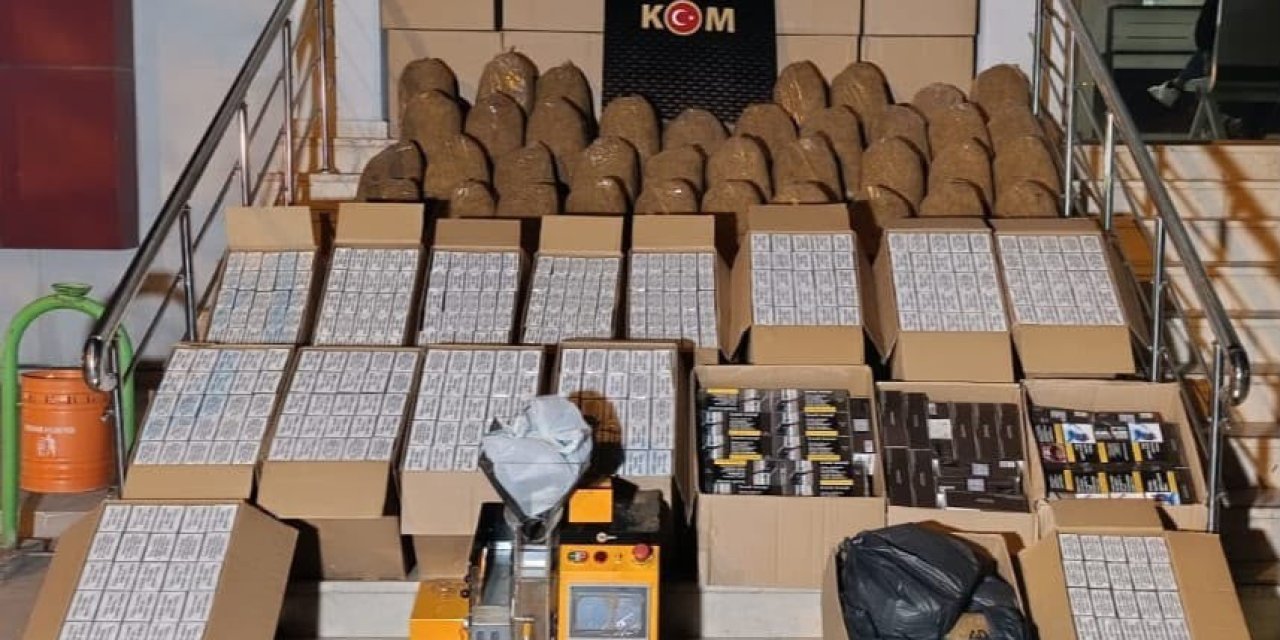 Kaçak tütün ve makaron operasyonunda 3 şüpheli yakalandı