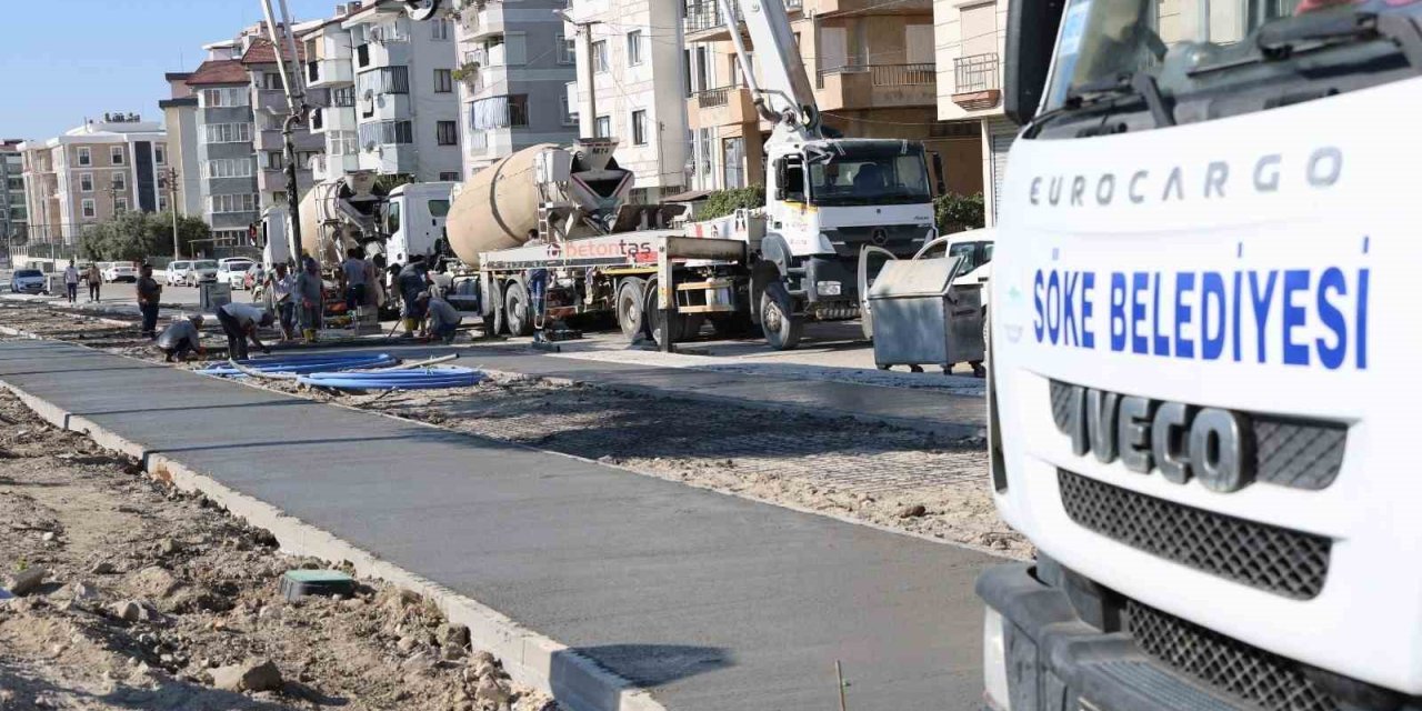 Söke’de Bisiklet ve Yürüyüş Yolu Projesi’nde ikinci etap hızlandı