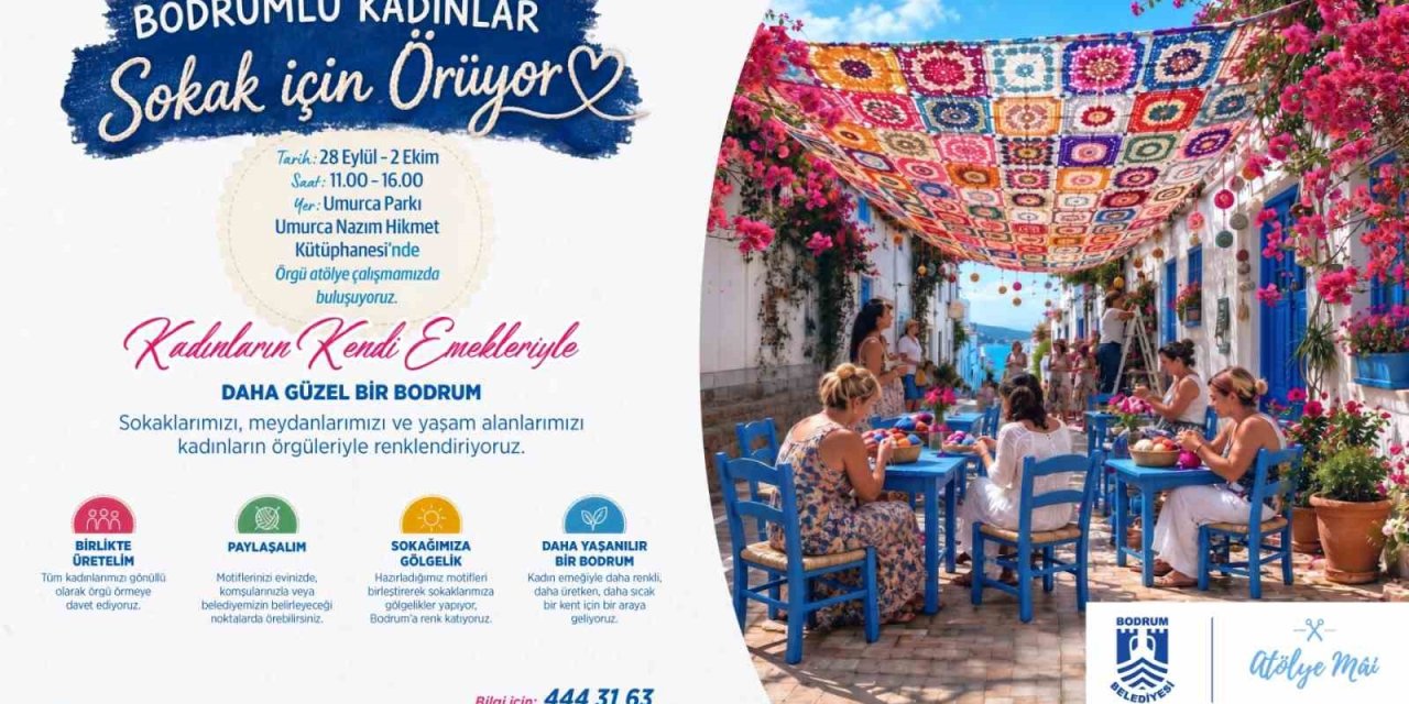 Bodrum’un sokakları, kadınların el emeğiyle renkleniyor