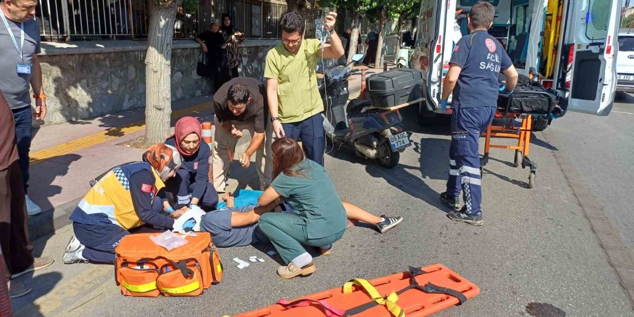 Panik fren kaza getirdi: 1 yaralı