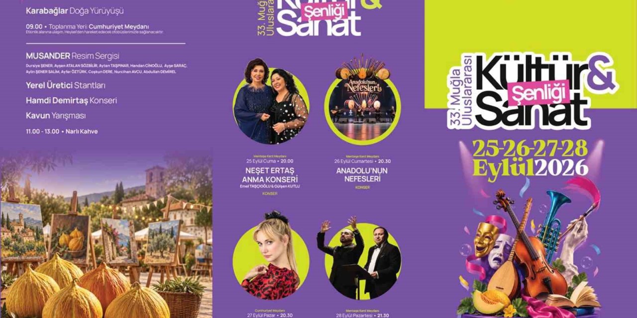33. Muğla Uluslararası Kültür ve Sanat Şenliği 25 Eylül’de başlıyor
