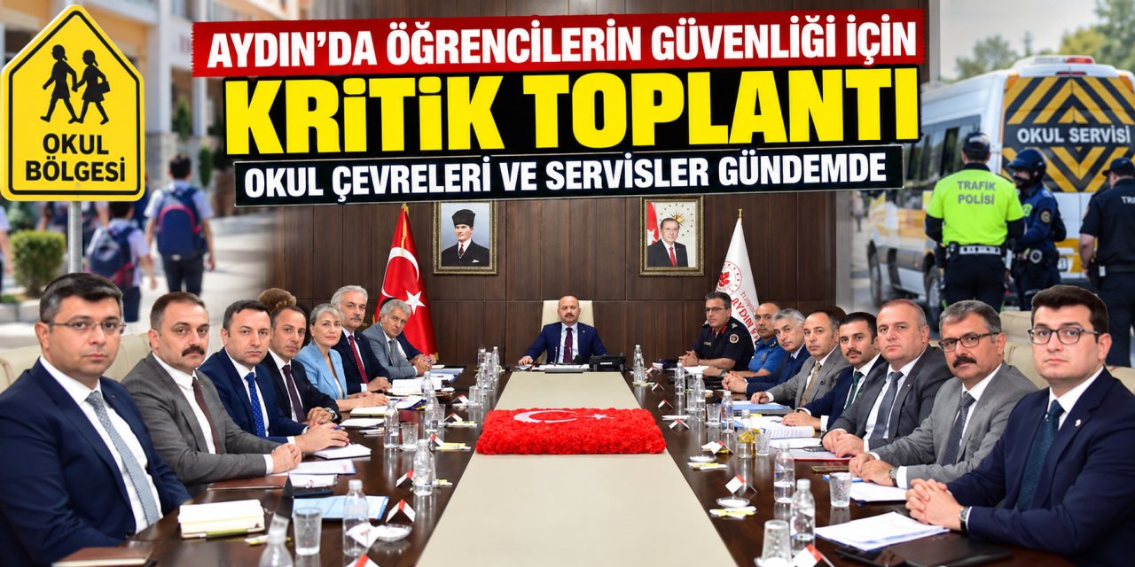Aydın’da öğrencilerin güvenliği için kritik toplantı: Okul çevreleri ve servisler gündemde