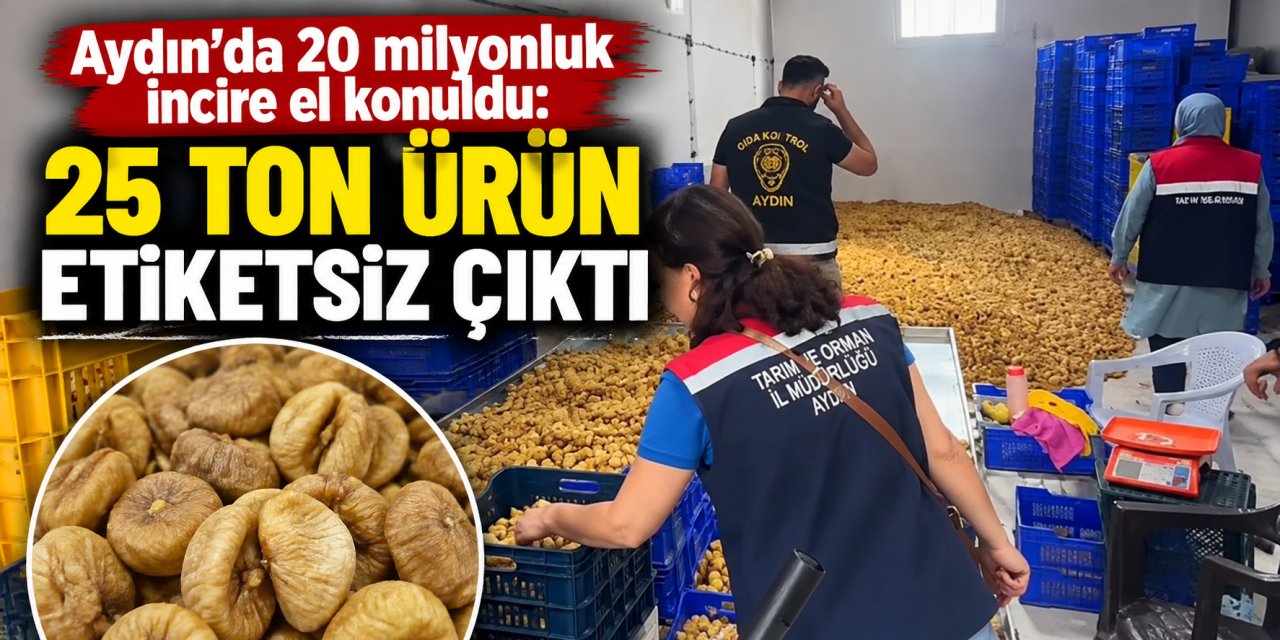 Aydın’da 20 milyonluk incire el konuldu: 25 ton ürün etiketsiz çıktı