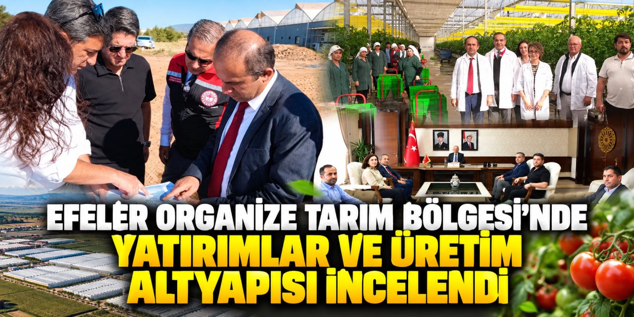 Efeler Organize Tarım Bölgesi’nde yatırımlar ve üretim altyapısı incelendi