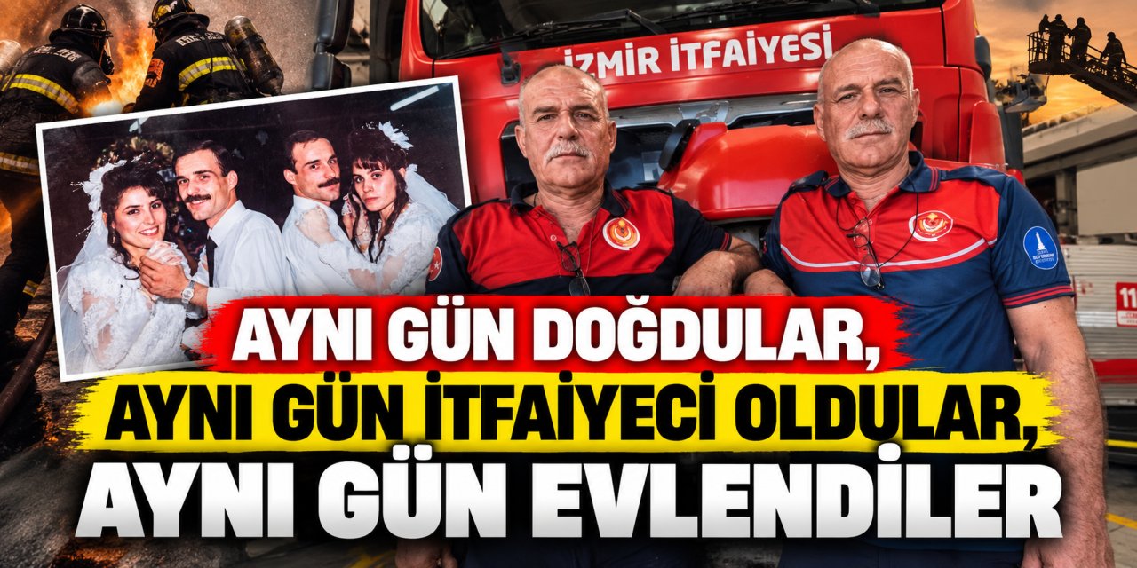 Aynı gün doğdular, aynı gün itfaiyeci oldular, aynı gün evlendiler