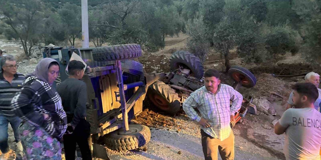 Bozdoğan’da traktör devrildi: 1 yaralı