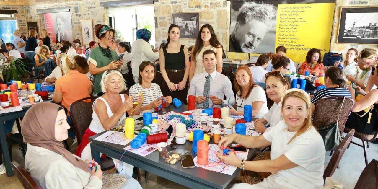 Bodrum sokakları kadınların ördüğü motiflerle renklenecek