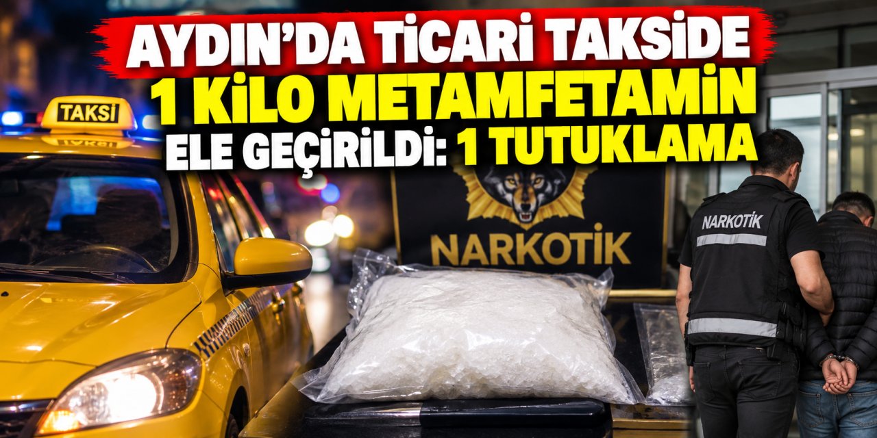 Aydın'da ticari takside 1 kilo metamfetamin ele geçirildi: 1 tutuklama