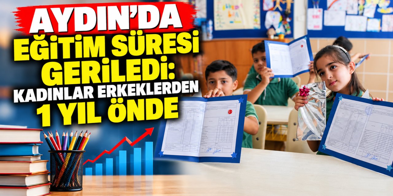 Aydın’da eğitim süresi geriledi: Kadınlar erkeklerden 1 yıl önde