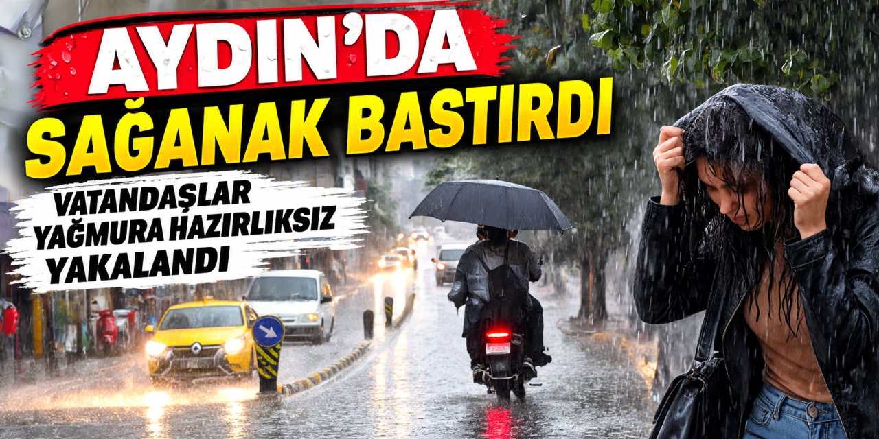 Aydın’da sağanak bastırdı: Vatandaşlar yağmura hazırlıksız yakalandı