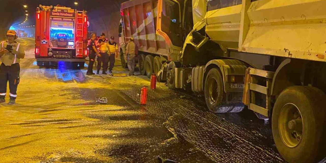 Tünel içinde çarpıştılar: 1 yaralı