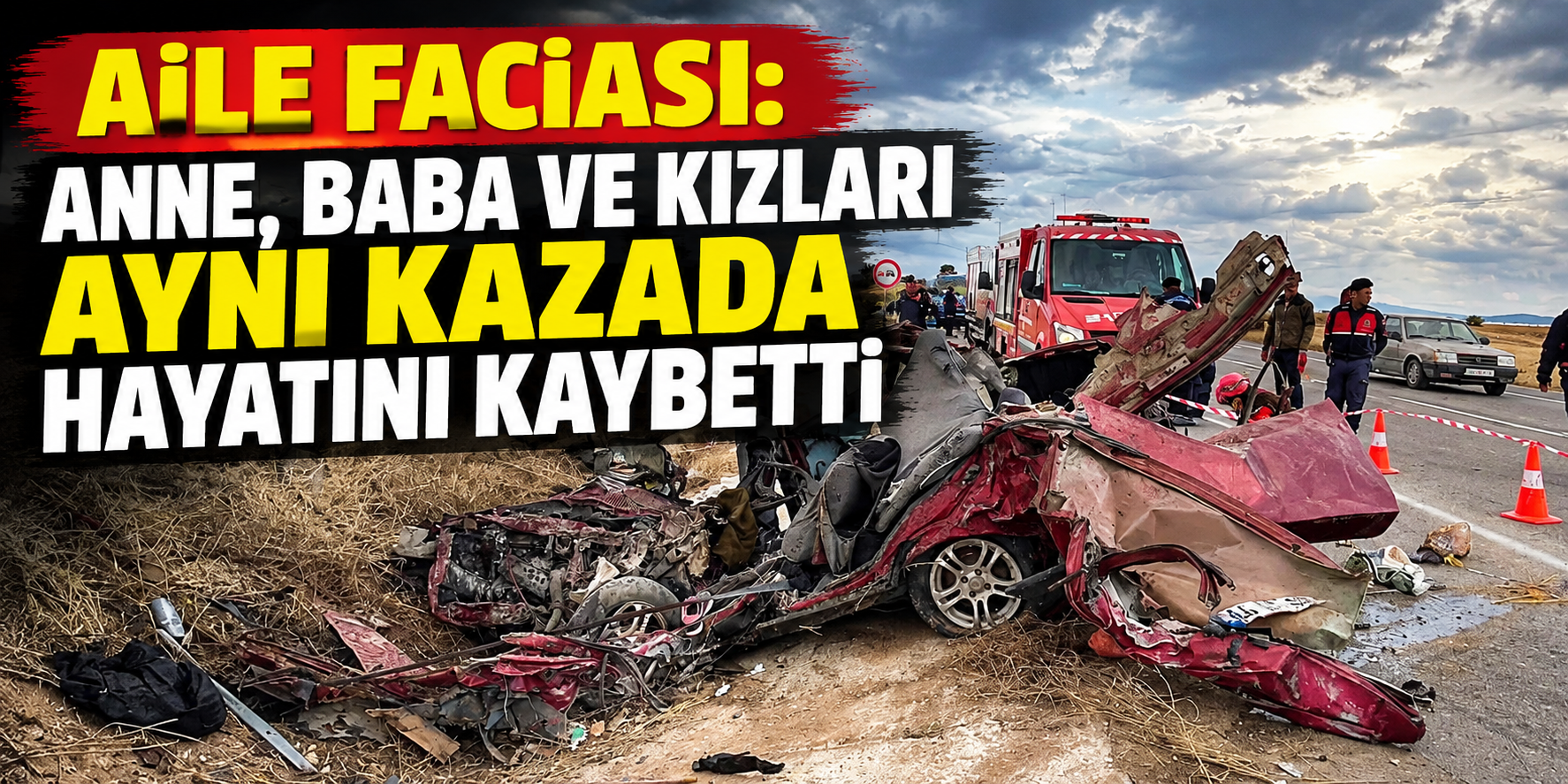Aile faciası: Anne, baba ve kızları aynı kazada hayatını kaybetti