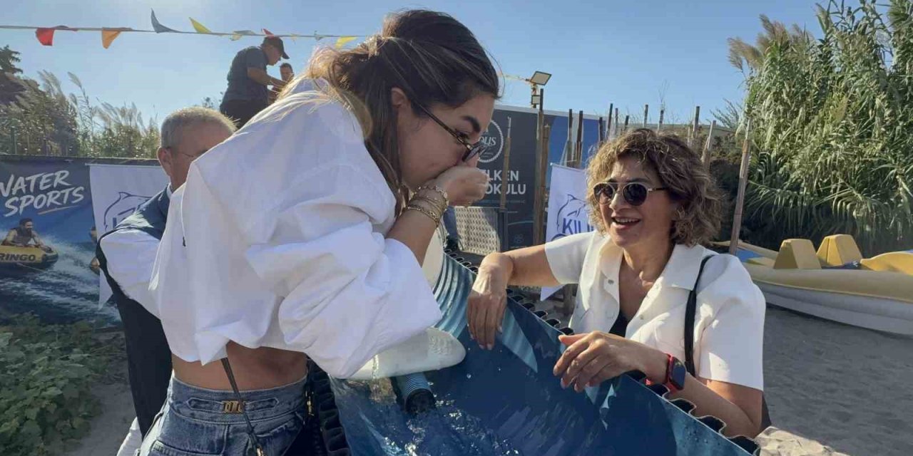 Balık festivalinde 6 bin yavru balık denizle buluştu