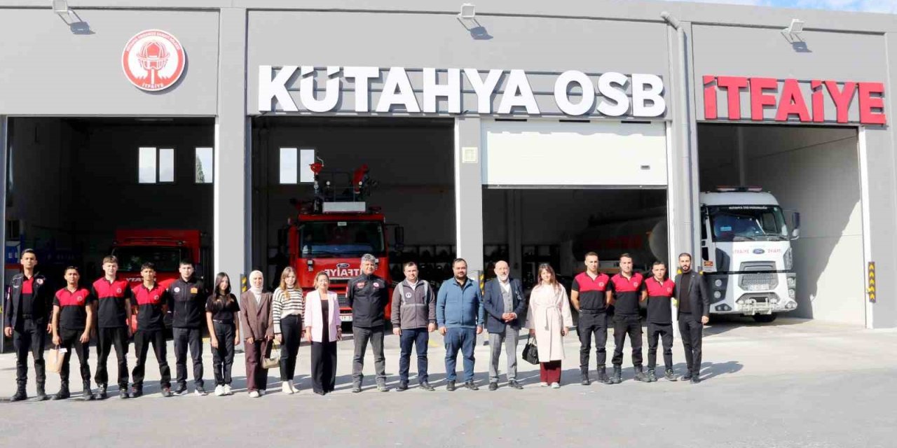 İtfaiye Haftası’nda öğrencilerden Kütahya OSB itfaiyesine anlamlı ziyaret