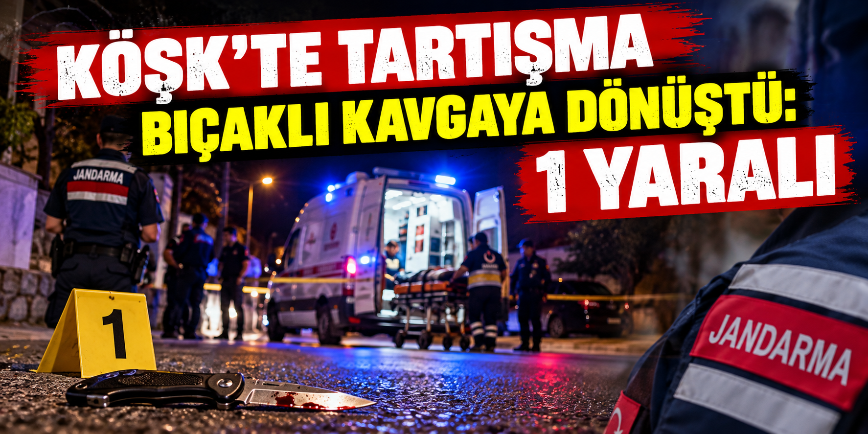 Köşk’te tartışma bıçaklı kavgaya dönüştü: 1 yaralı