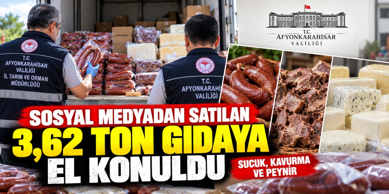 Sosyal medyadan satılan 3,62 ton gıdaya el konuldu