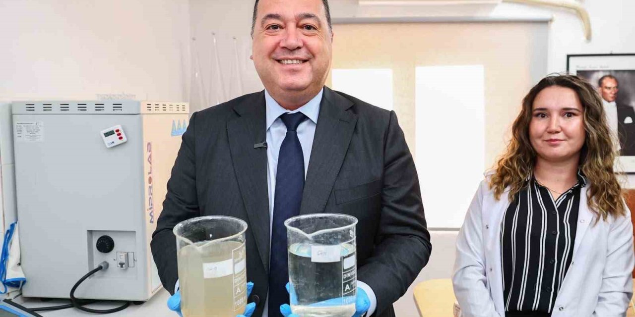 Başkan Dutlulu hizmete giren arıtma tesisinde incelemelerde bulundu