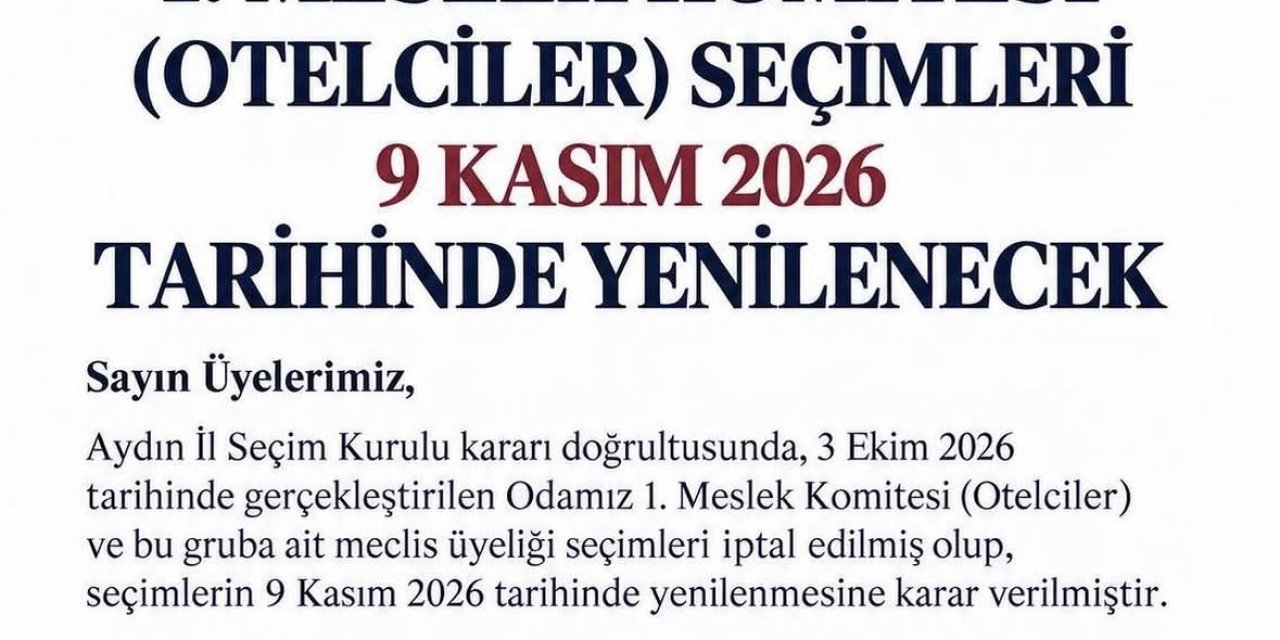 KUTO’da otelciler komitesi seçimi yenilenecek