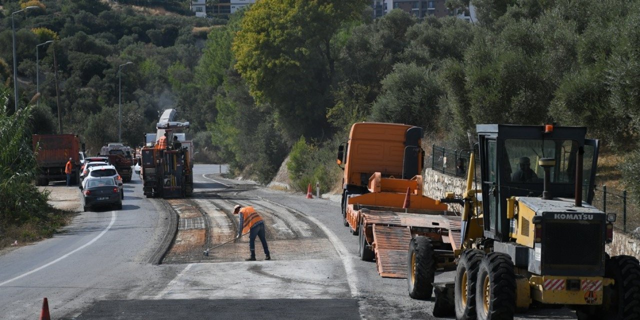 Kuşadası Aydın yolunda deforme olan bölümler yenilendi