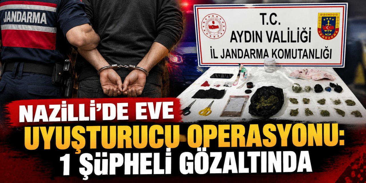 Nazilli’de eve uyuşturucu operasyonu: 1 şüpheli gözaltında