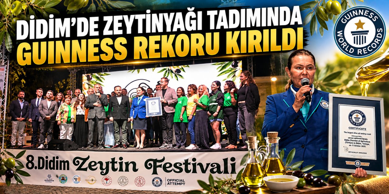 Didim’de zeytinyağı tadımında Guinness rekoru kırıldı