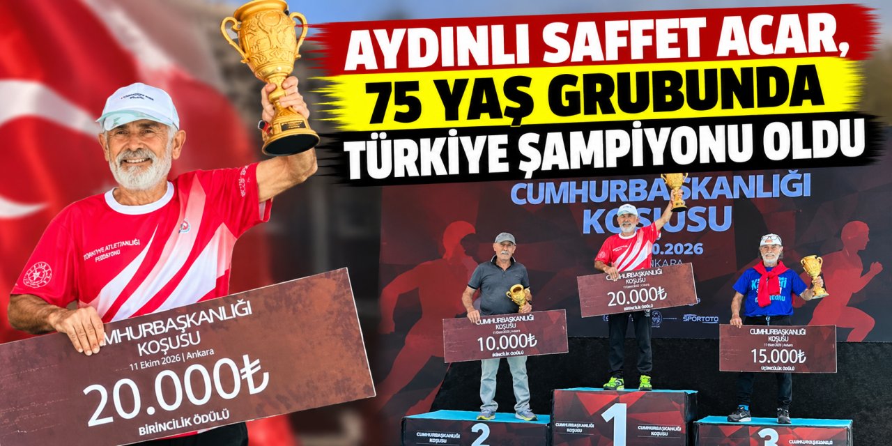 Aydınlı Saffet Acar, 75 yaş grubunda Türkiye şampiyonu oldu