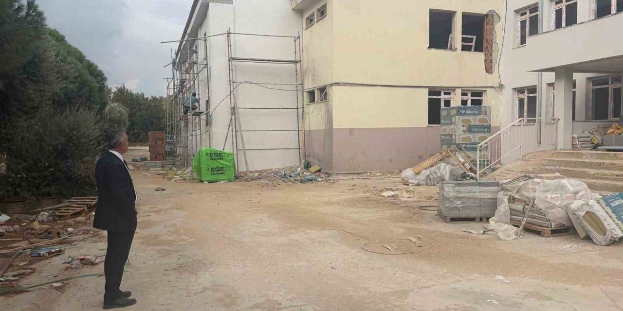 Söke’de meslek lisesinde güçlendirme çalışmaları sürüyor