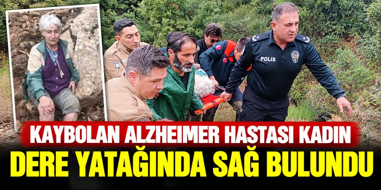 Kaybolan Alzheimer hastası kadın dere yatağında sağ bulundu