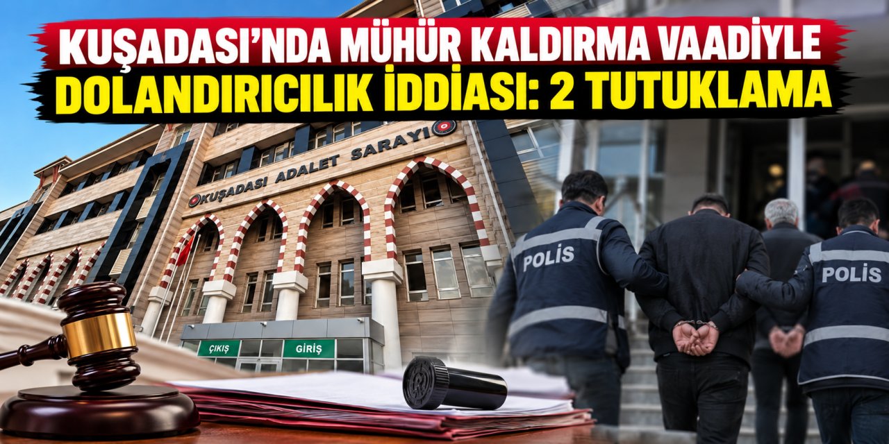 Kuşadası’nda mühür kaldırma vaadiyle dolandırıcılık iddiası: 2 tutuklama