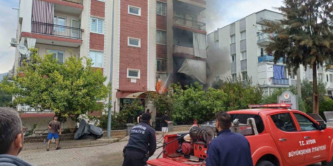 Aydın’da ev yangını