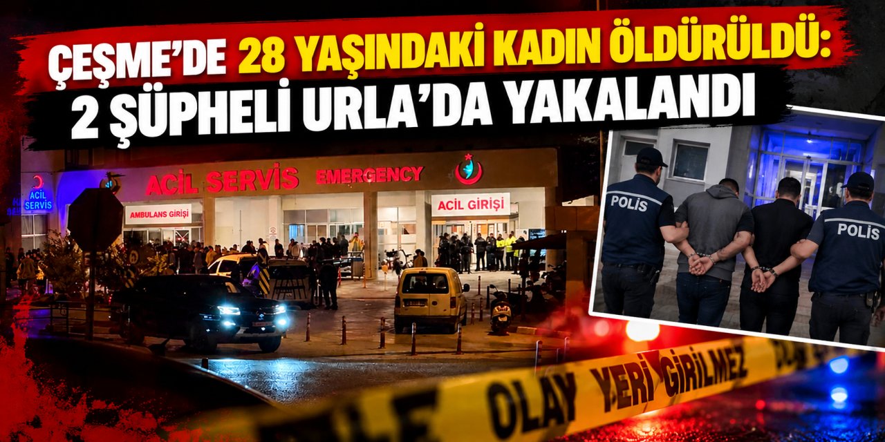 Çeşme’de 28 yaşındaki kadın öldürüldü: 2 şüpheli Urla’da yakalandı