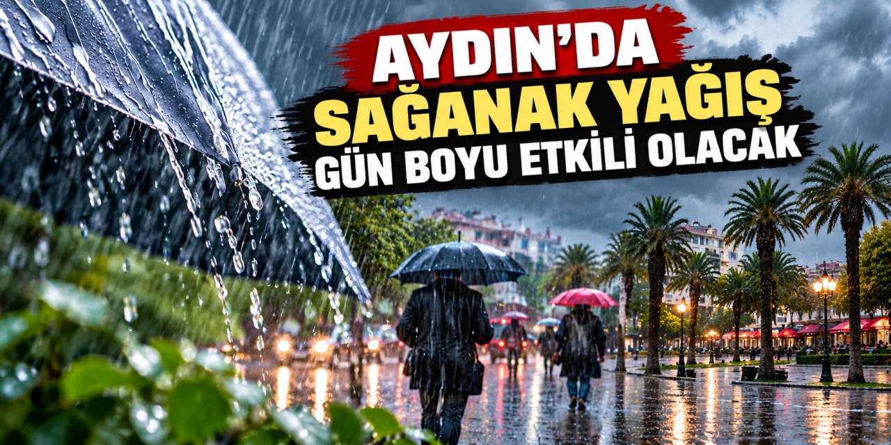 Aydın’da sağanak yağış gün boyu etkili olacak