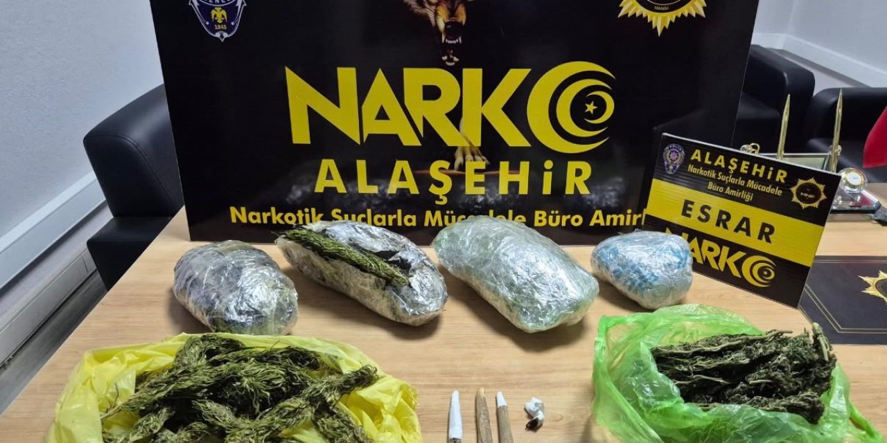 Alaşehir’de 1 kilo esrarla yakalanan şüpheli tutuklandı