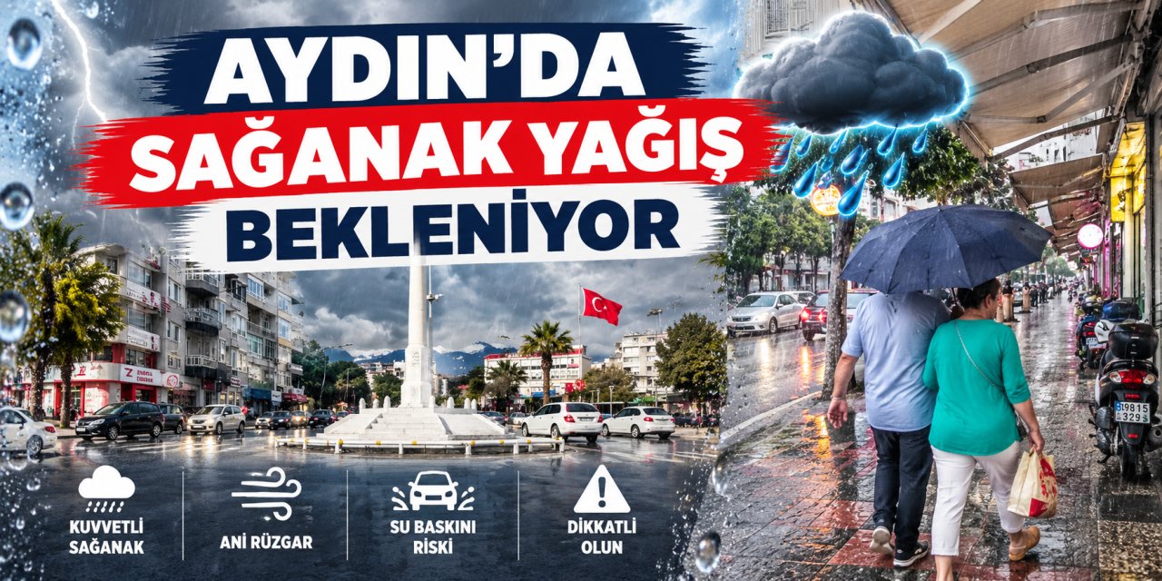 Aydın’da sağanak yağış bekleniyor