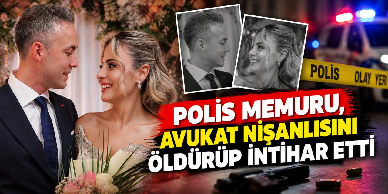 Polis memuru, avukat nişanlısını öldürüp intihar etti