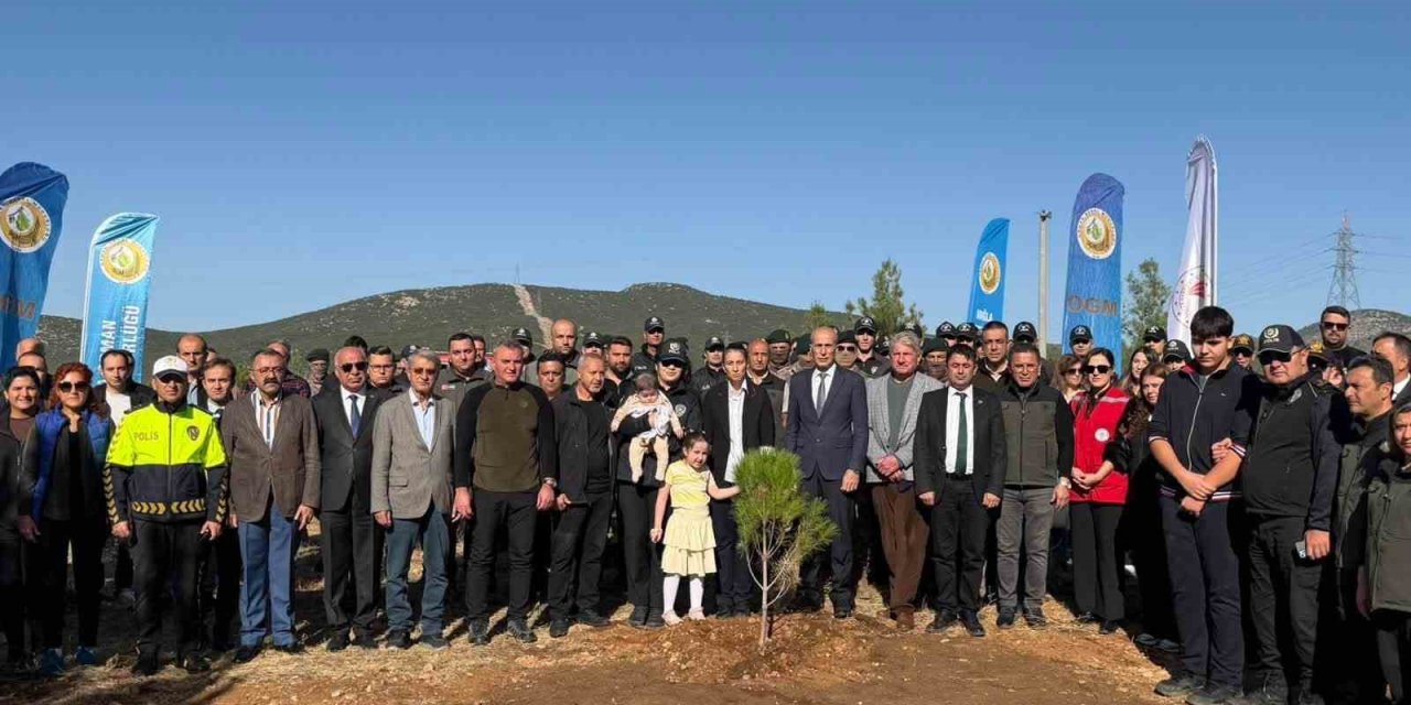 Şehit polis memuru için hatıra ormanı oluşturuldu