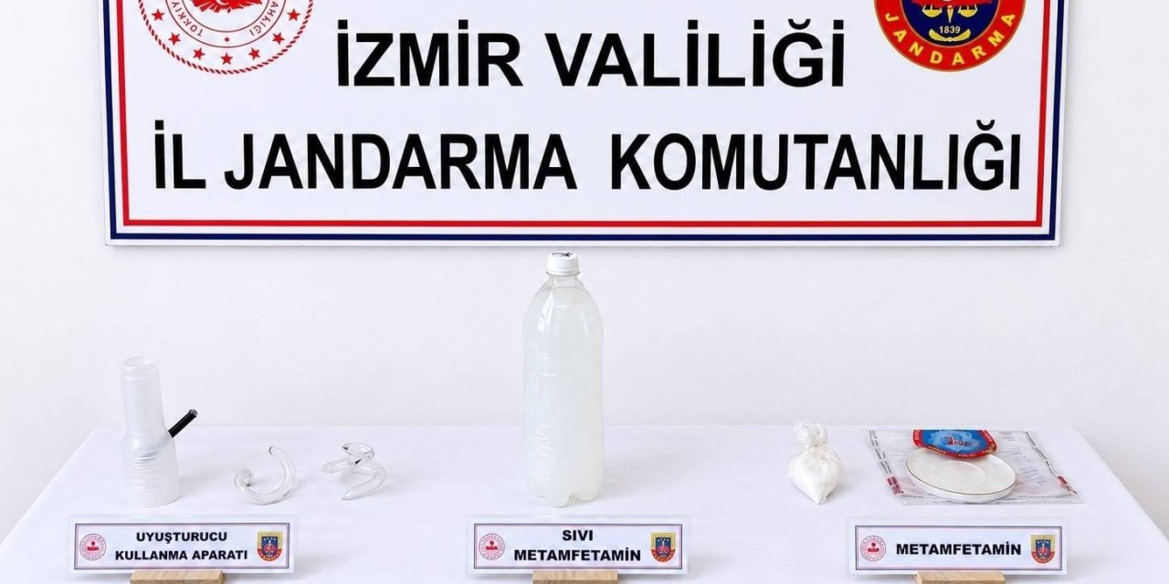 İzmir’de jandarmadan uyuşturucu operasyonu: Sıvı metamfetamin ele geçirildi