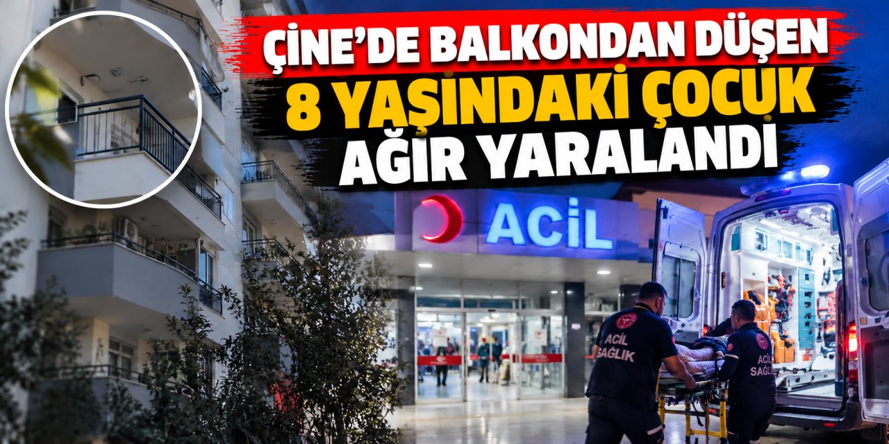 Çine’de balkondan düşen 8 yaşındaki çocuk ağır yaralandı