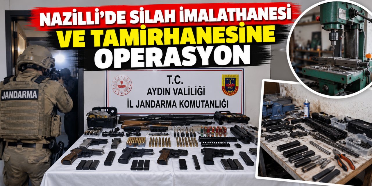 Nazilli’de silah imalathanesi ve tamirhanesine operasyon