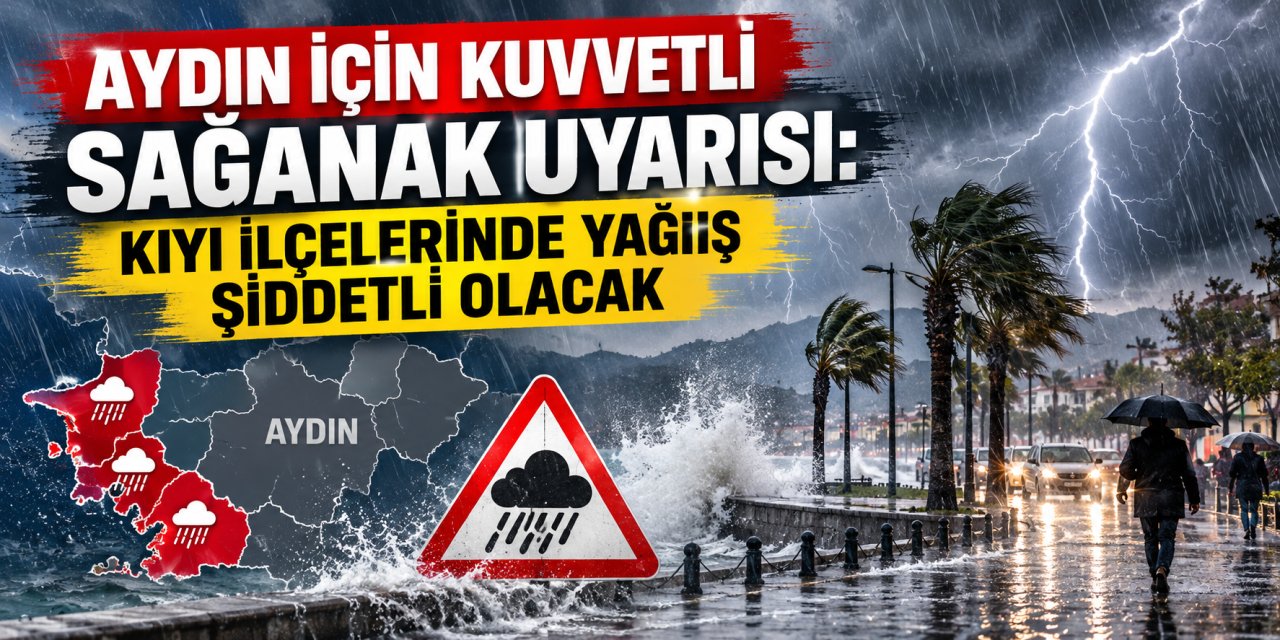 Aydın için kuvvetli sağanak uyarısı: Kıyı ilçelerinde yağış şiddetli olacak