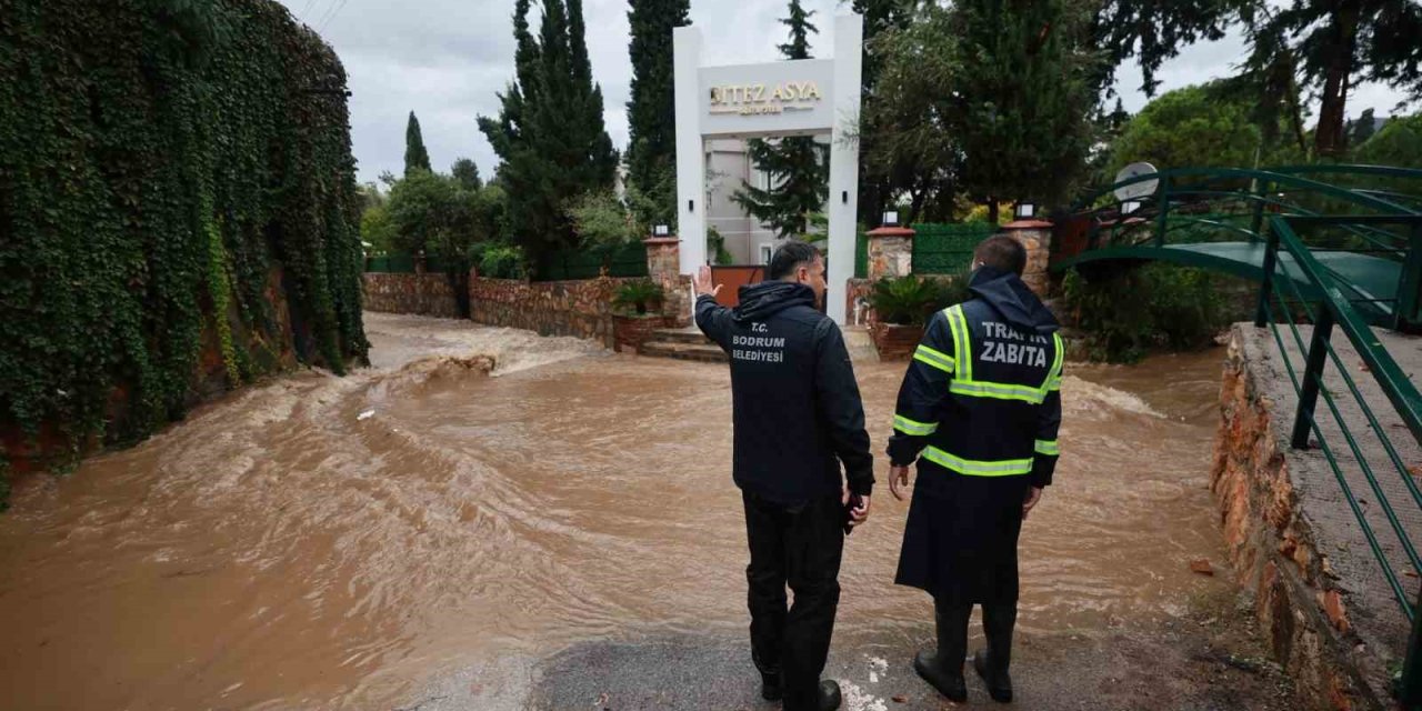 Bodrum’da yağış seferberliği