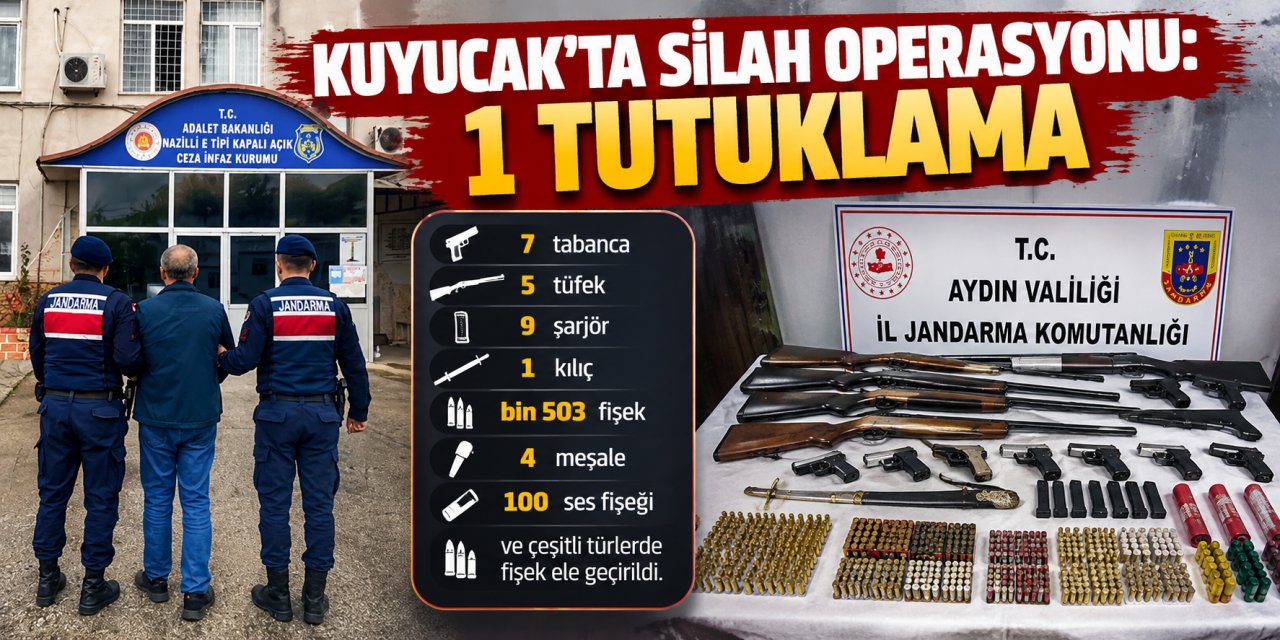 Kuyucak’ta silah operasyonu: 1 tutuklama