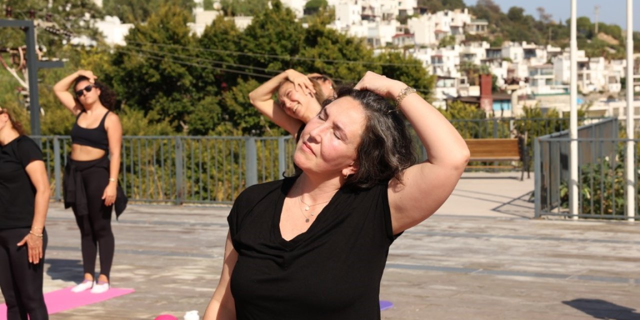 Bodrum’da pilates dersleri devam ediyor