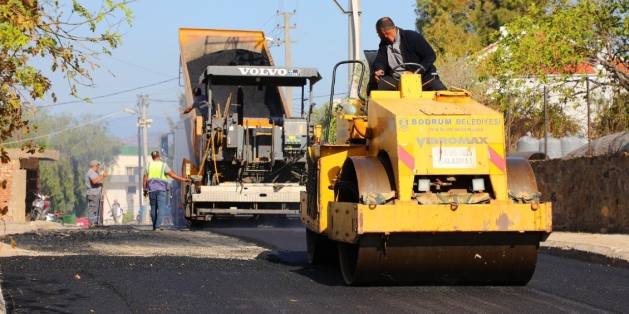 Bodrum’da yol çalışmaları dört mahallede sürüyor