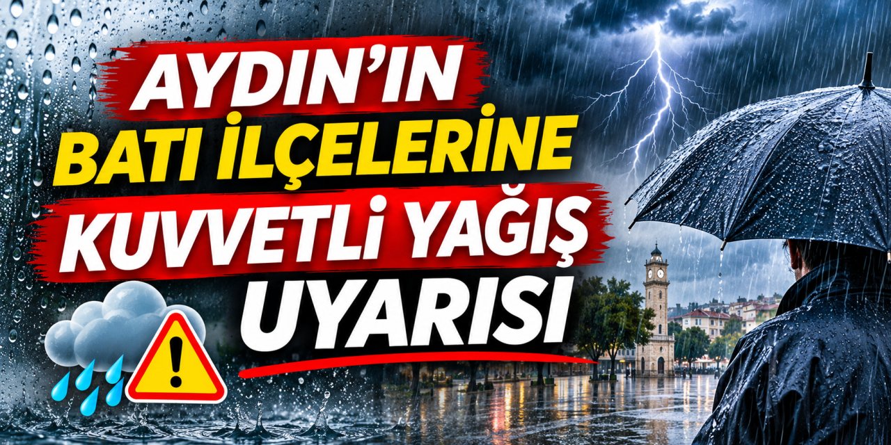 Aydın’ın batı ilçelerine kuvvetli yağış uyarısı