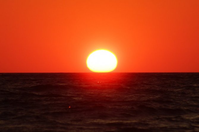 Aydın’da muhteşem gün batımı