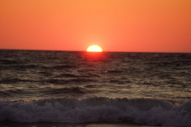 Aydın’da muhteşem gün batımı