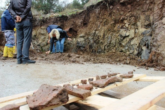 Bodrum’daki sel Bizans mezarlarını ortaya çıkardı