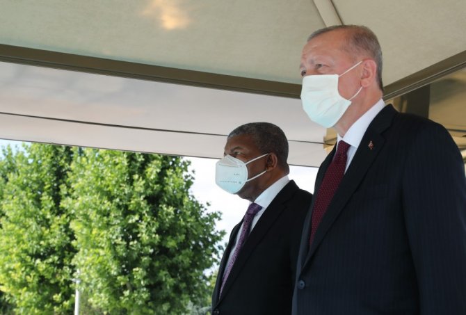 Cumhurbaşkanı Erdoğan, Angola Cumhurbaşkanı Laurenço’yu resmi törenle karşıladı
